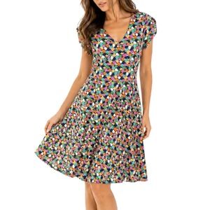 Frock Shop Womens XS Dress Colorful Indie Dopamine Retro Fit‎ Flare Eclectic